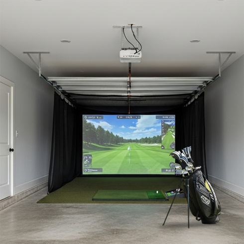Uneekor QED Garage Golf Simulator Package