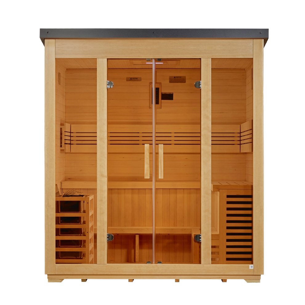 Vorarlberg 5 Person Traditional Flat Roof Outdoor Sauna (GDI-8005-01)