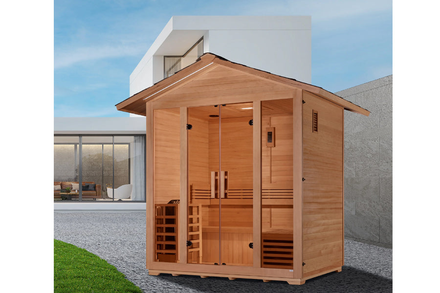 New 2026 "Vorarlberg" 5-Person Traditional Outdoor Sauna