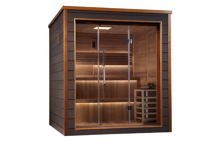 New 2026 Bergen 6-Person Outdoor-Indoor Traditional Sauna