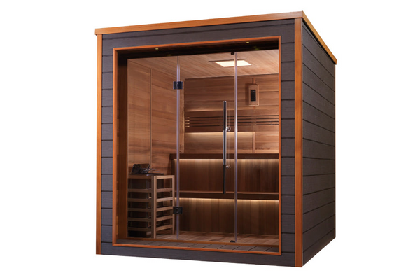 New 2026 Bergen 6-Person Outdoor-Indoor Traditional Sauna