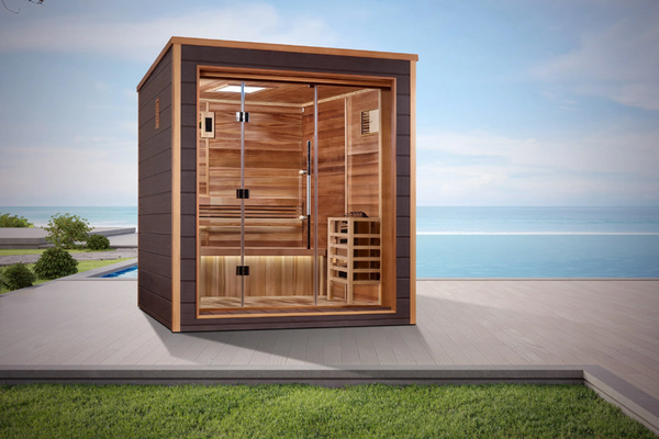 New 2026 Drammen 3-Person Outdoor-Indoor Traditional Sauna