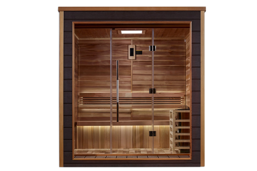 New 2026 Drammen 3-Person Outdoor-Indoor Traditional Sauna