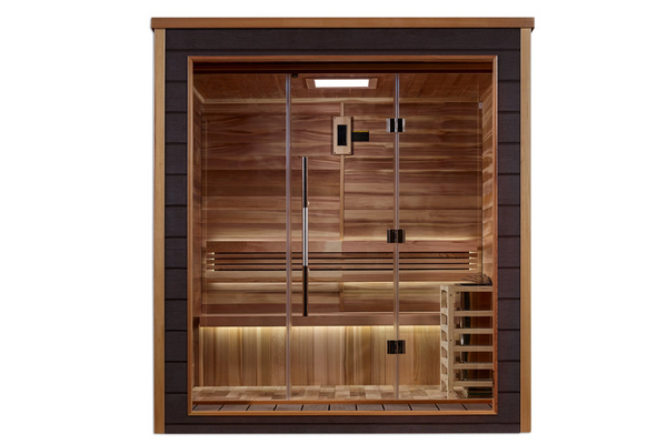 New 2026 Drammen 3-Person Outdoor-Indoor Traditional Sauna