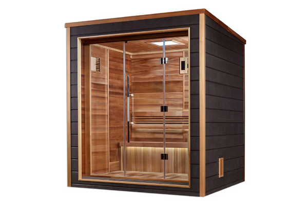 New 2026 Drammen 3-Person Outdoor-Indoor Traditional Sauna
