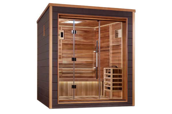 New 2026 Drammen 3-Person Outdoor-Indoor Traditional Sauna