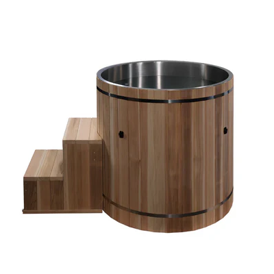 Golden Designs Dynamic Cold Therapy Barrel Stainless Steel Cold Plunge