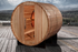 New 2026 "Zurich" 4 Person Barrel Traditional Sauna (w/ Bronze Privacy View)