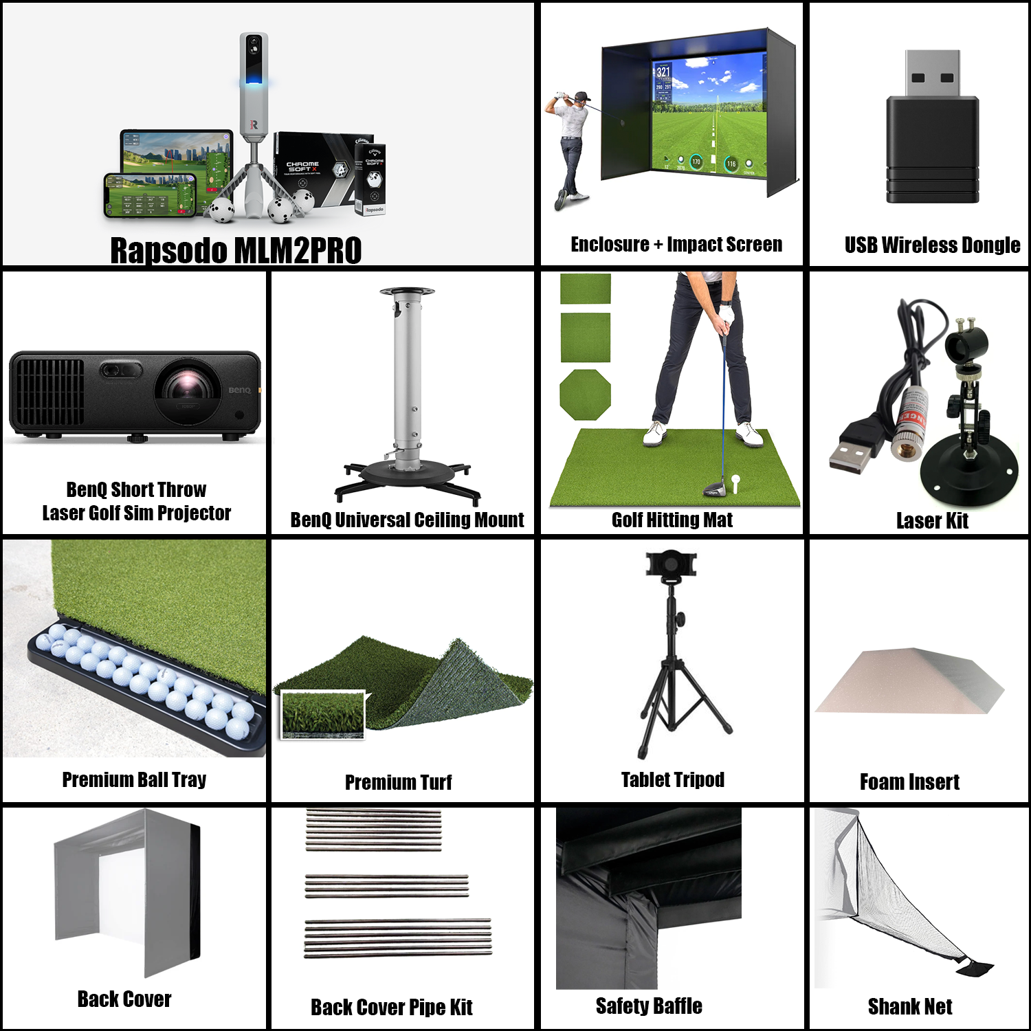 Golf Simulator Package 3: The Front Nine Deluxe