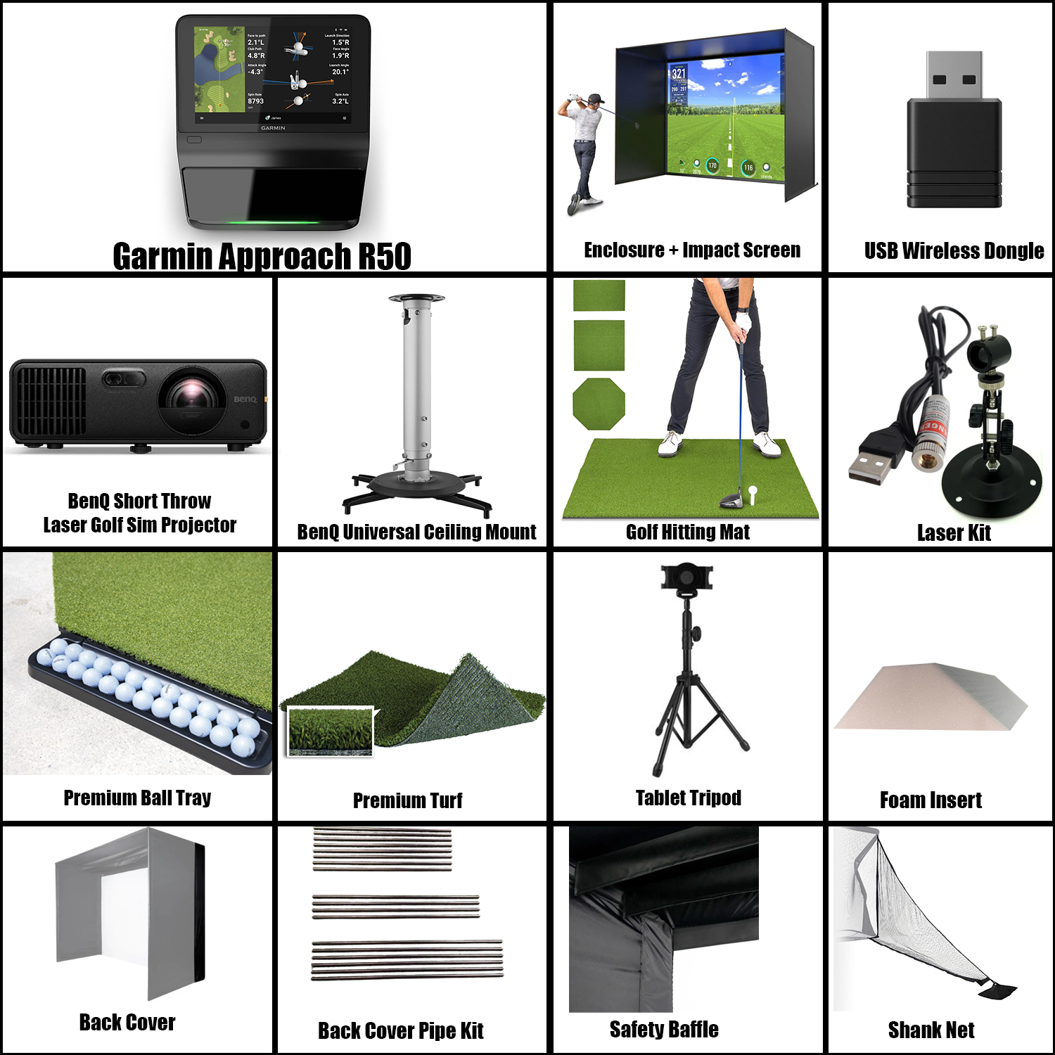 Golf Simulator Package 3: The Front Nine Deluxe