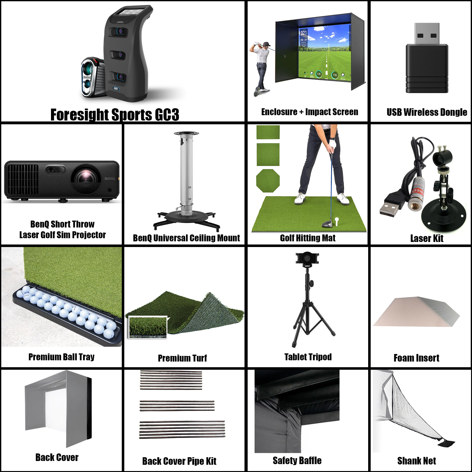 Golf Simulator Package 3: The Front Nine Deluxe