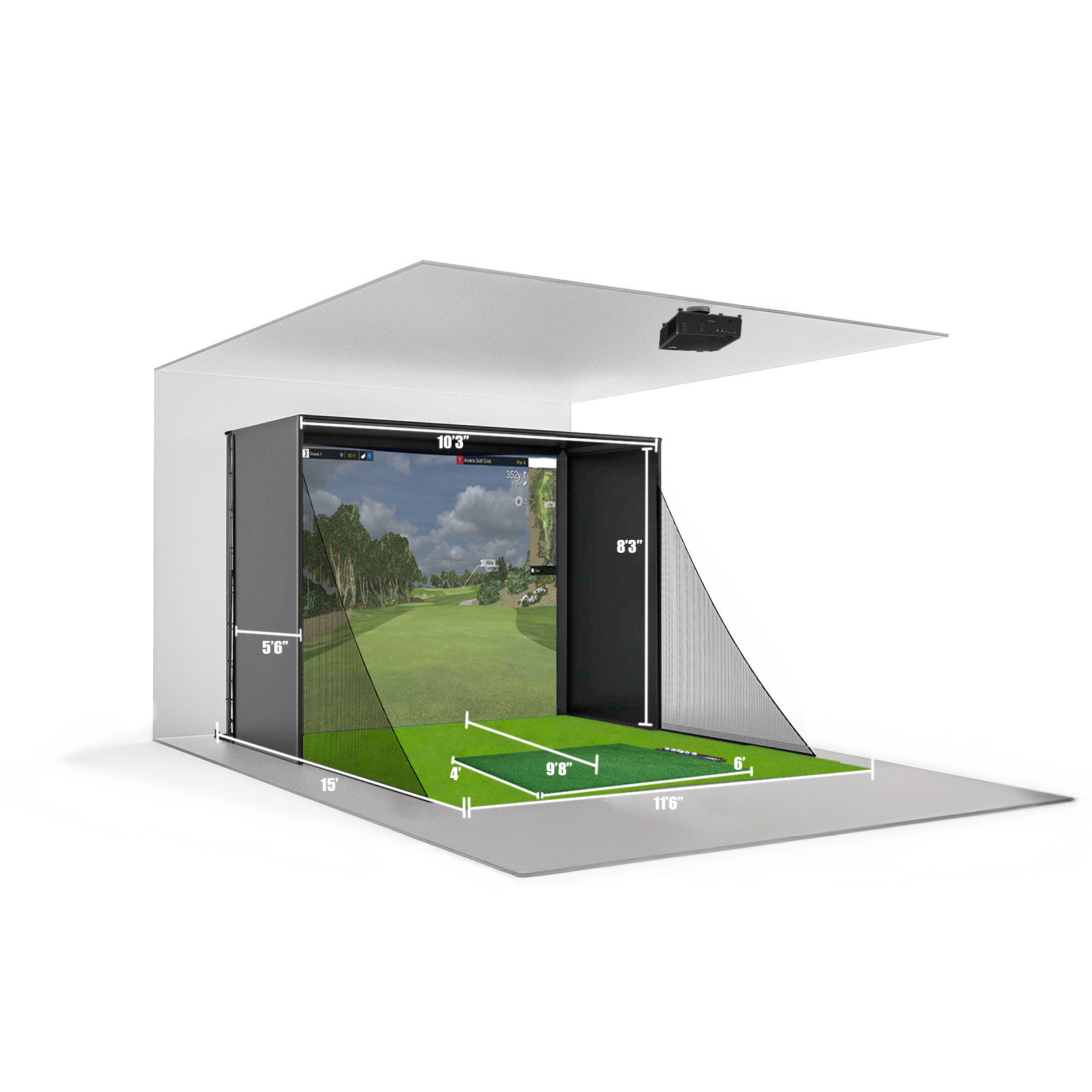 Golf Simulator Package 3: The Front Nine Deluxe