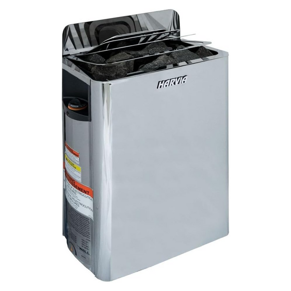 Harvia 6.0kW Stainless Steel Wall Heater | Built-in Controls
