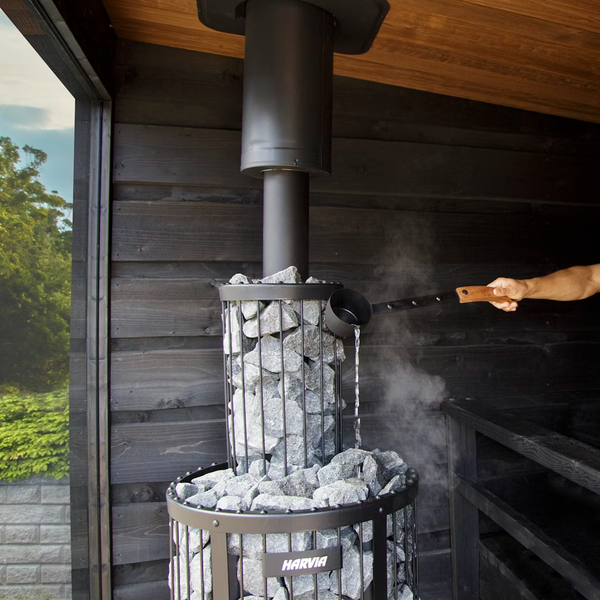 Harvia Wood Burning Stove Legend Kit + Smoke Pipe Cover