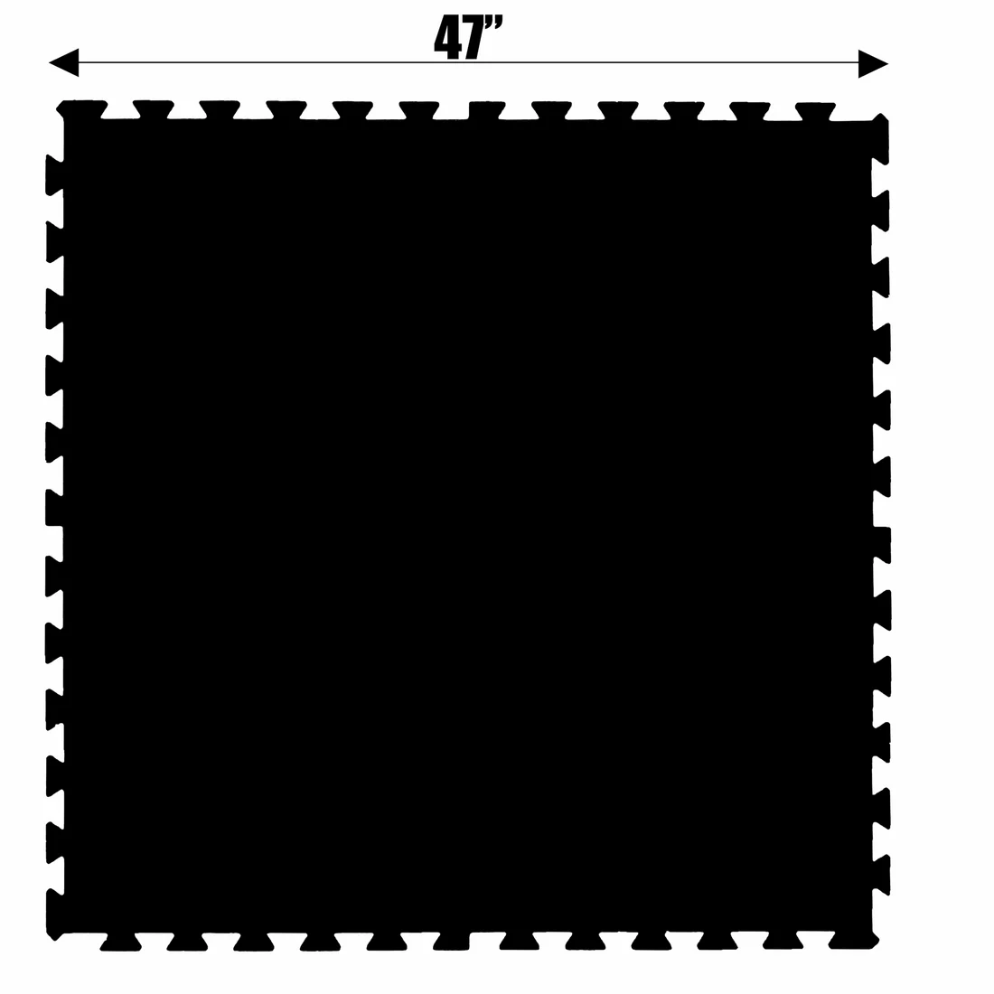 1/2" MaxTile Rubber Flooring (1-Tile: 47"x47")