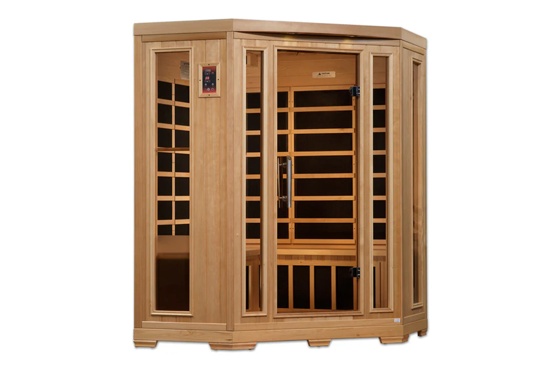 New 2026 Pro 6 "Rebecca" 3 Person Corner Near Zero EMF Far Infrared Sauna