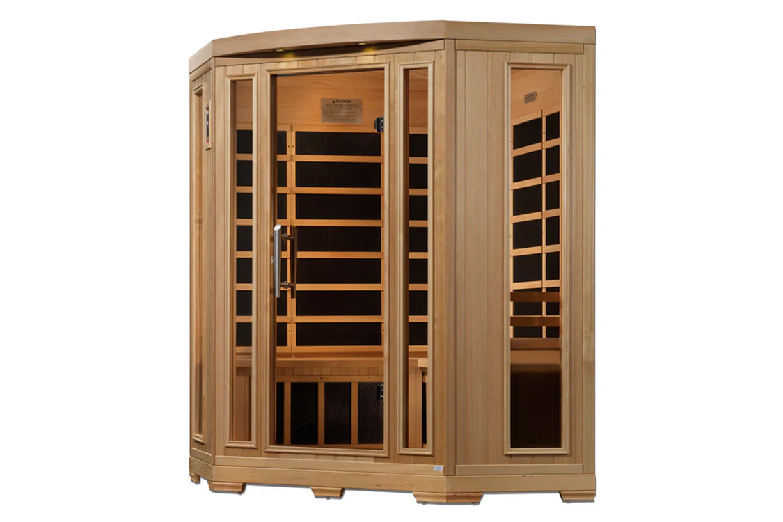 New 2026 Pro 6 "Rebecca" 3 Person Corner Near Zero EMF Far Infrared Sauna