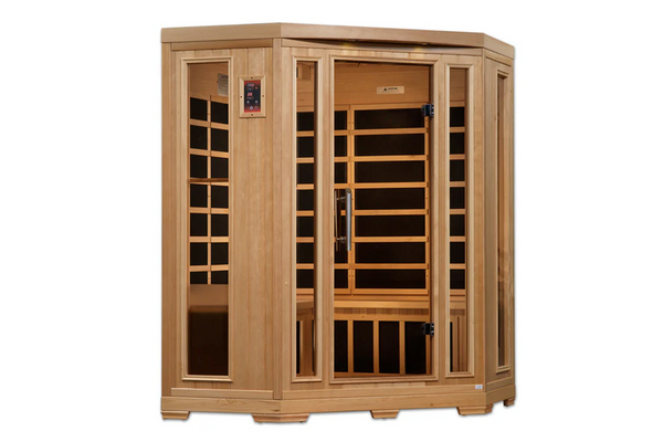New 2026 Pro 6 "Rebecca" 3 Person Corner Near Zero EMF Far Infrared Sauna