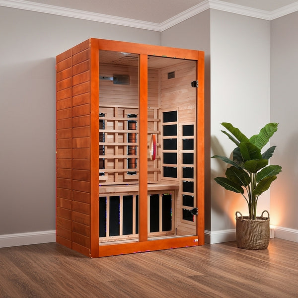 Golden Designs Santiago 2 Person Full Spectrum Infrared Sauna - Canadian Hemlock