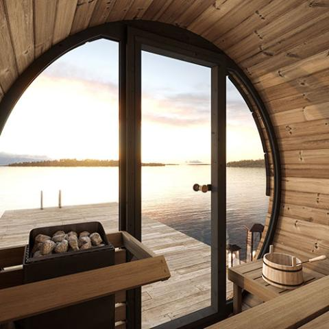 Model EE6G 4 Person Traditional Barrel Sauna