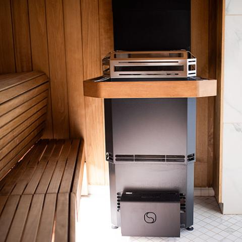 Saunum Air 10 | 9.6kW Black Steel Finish Sauna Heater Package