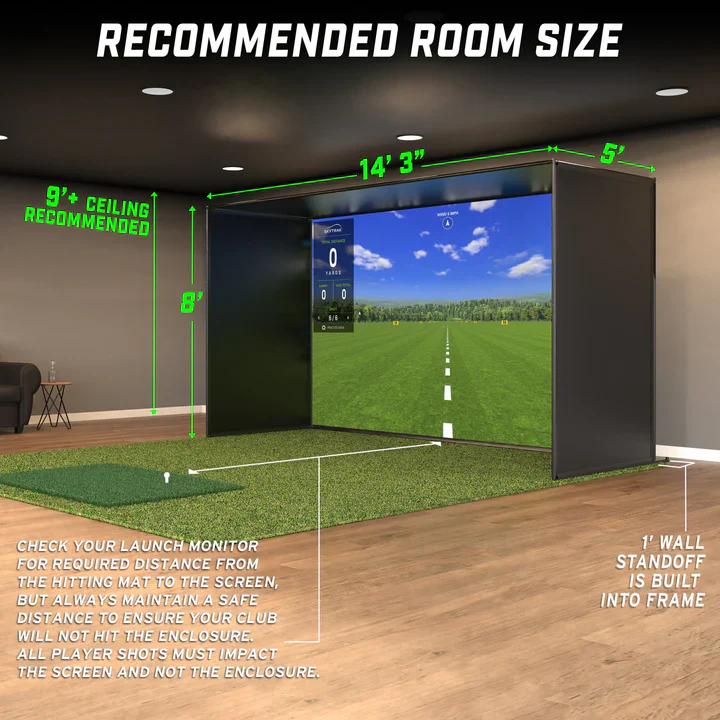 Uneekor EYE Mini Lite W14 Golf Simulator Package