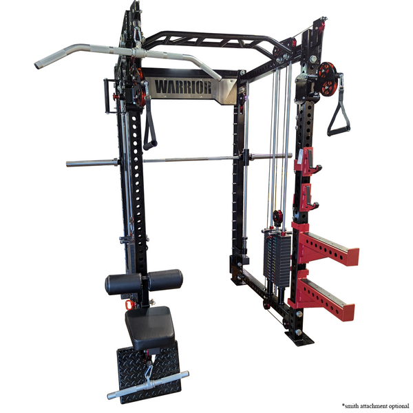 Warrior 3.5 Cable Crossover Pulley Power Rack Gym System with Lat Pulldown