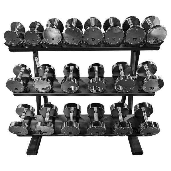 Warrior 5-50lb Chrome Dumbbell Set