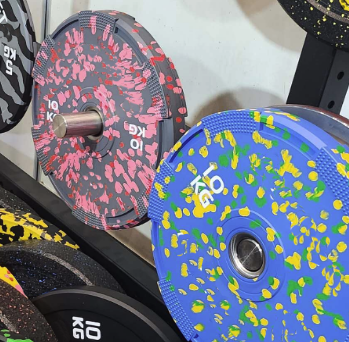 Warrior Color Dot Rubber Bumper Plates