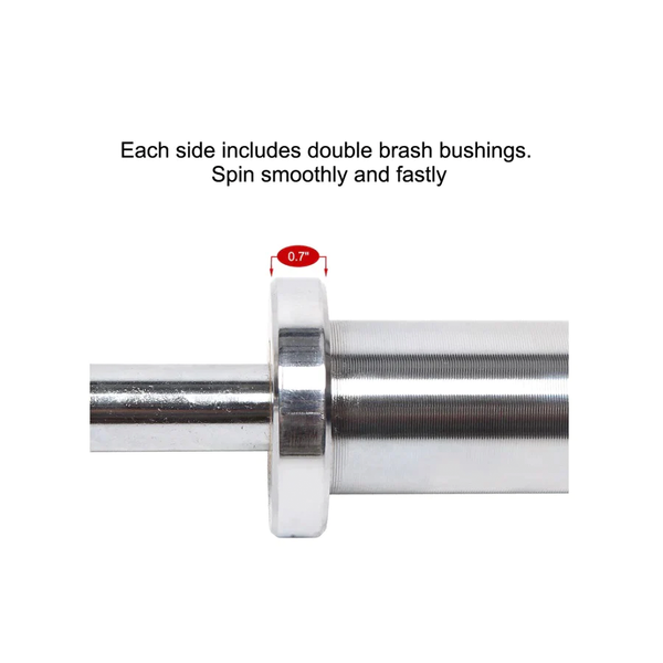 Warrior Commercial Olympic Curl Bar With Chrome Sleeves