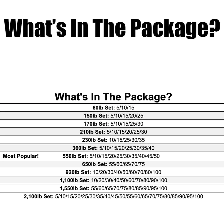 Rubber Hex Dumbbells & Packages