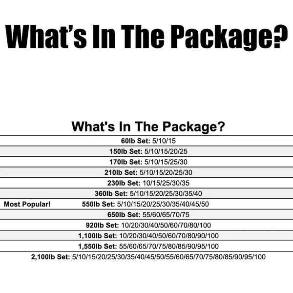 Black Hex Dumbbells & Packages