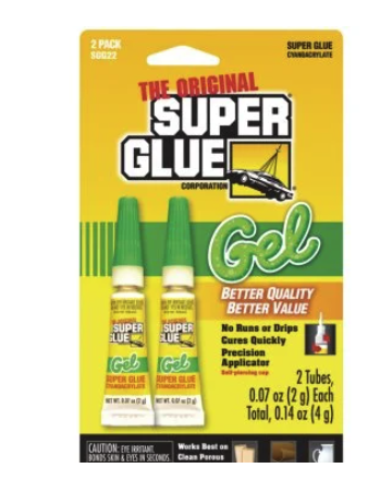 The Original SuperGlue Thick-Gel Super Glue Tubes, 2 Count