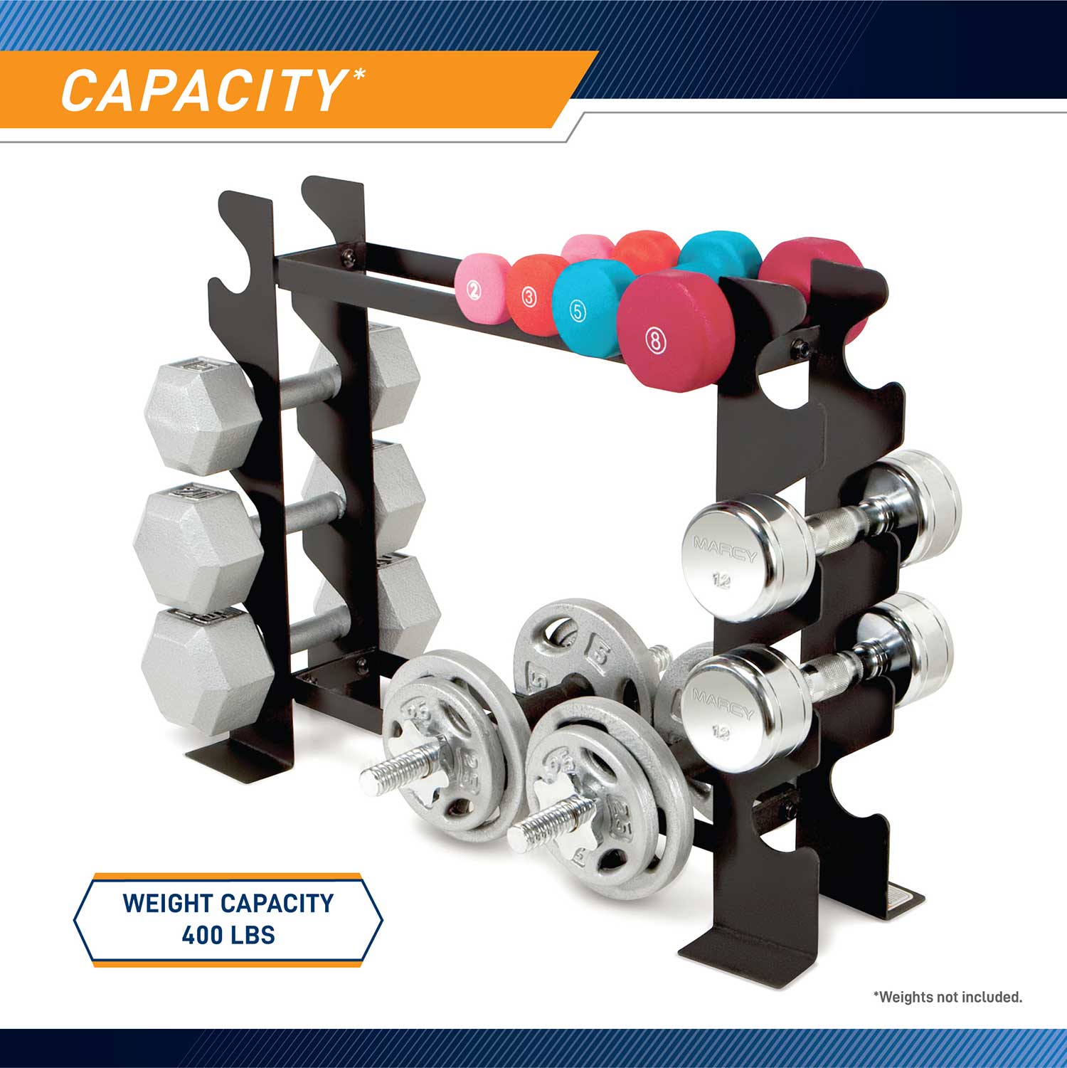 Marcy Compact Dumbbell Rack | DBR-56