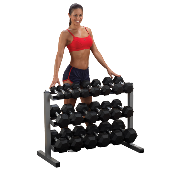 Body-Solid 5-50lb 3 Tier Dumbbell Rack