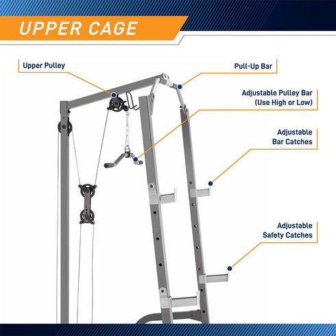 Marcy Pro Deluxe Cage System with Weight Lifting Bench PM 5108 Sparks Fitness Equipment