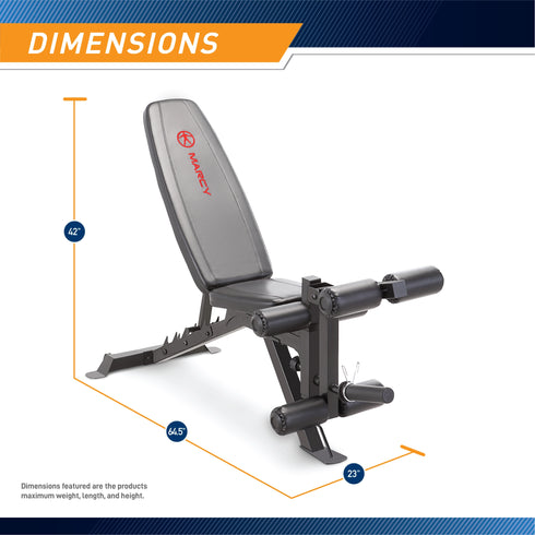 Marcy Deluxe Utility Weight Bench SB 350 Sparks Fitness Equipment