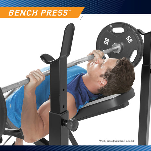 Marcy Olympic Multipurpose Weightlifting Workout Bench MWB 4491 Sparks Fitness Equipment