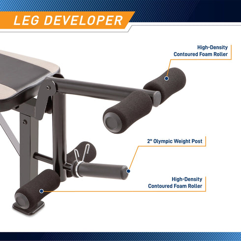 Marcy Olympic Multipurpose Weightlifting Workout Bench MWB 4491 Sparks Fitness Equipment