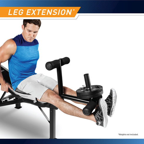 Marcy competitor adjustable olympic weight bench with leg developer for weight lifting and strength training top