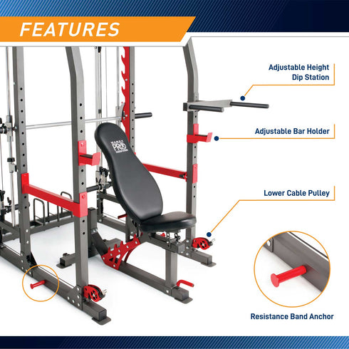Marcy Pro Smith Machine Home Gym Training System Cage SM 4903 Sparks Fitness Equipment