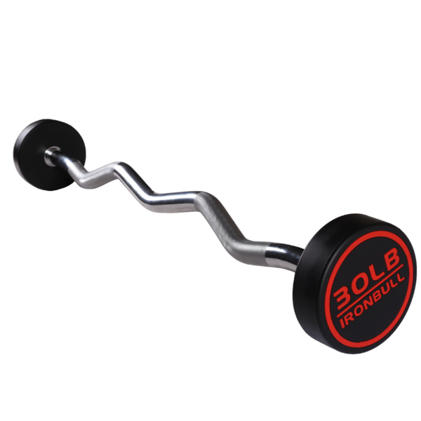 Ez Curl Rubber Fixed Barbell
