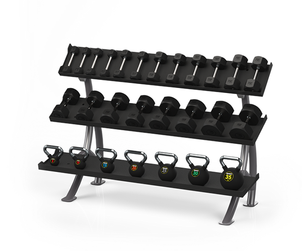 Batca FZ-11 3 Tier 6' Dumbbell/Kettlebell Rack